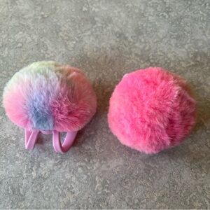 Megan Plays Cute Pom Pom Ears for Headset Video Gamer Accessories Girls Rainbow